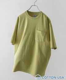coen(coen)/USAコットンピグメントTシャツ/YELLOW