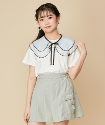 JENNI love/【セットアイテム】ドットチュール付けえり付きTシャツ/505983426