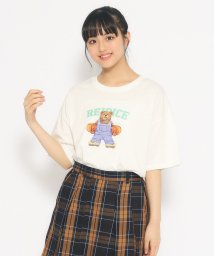 PINK-latte/【ニコラ4月号掲載】スケボーベアTシャツ/505983472