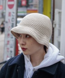 GLOSTER(GLOSTER)/HAND KNIT HAT/アイボリー