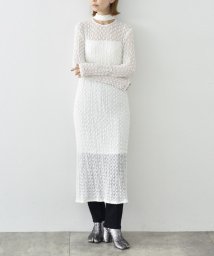 DRESSTERIOR(ドレステリア)/CODE A｜shrink lace dress/ホワイト（001）