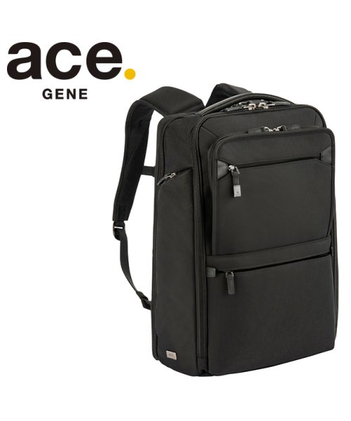 ace.GENE(ジーンレーベル)/エース ジーンレーベル ビジネスリュック ビジネスバッグ メンズ ブランド 通勤 撥水 A4 B4 24L PC 15.6インチ ace. GENE 68307/ブラック