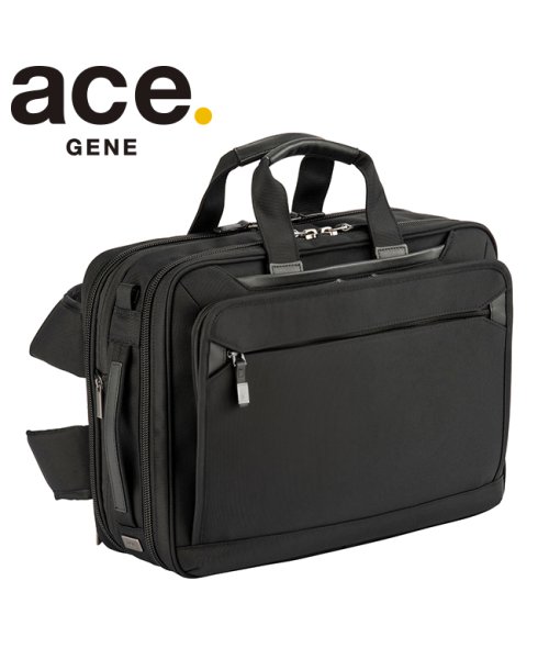 ace.GENE(ジーンレーベル)/エース ジーンレーベル ビジネスリュック ビジネスバッグ ブリーフケース メンズ 通勤 撥水 A4 B4 21L/27L PC ace. GENE 68309/ブラック