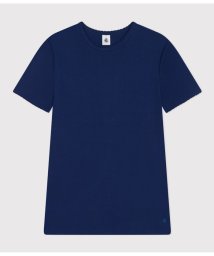 PETIT BATEAU(プチバトー)/ポワンココットクルーネック半袖Ｔシャツ/ネイビー