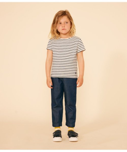 PETIT BATEAU(プチバトー)/ミニマリニエール半袖Ｔシャツ/ホワイト