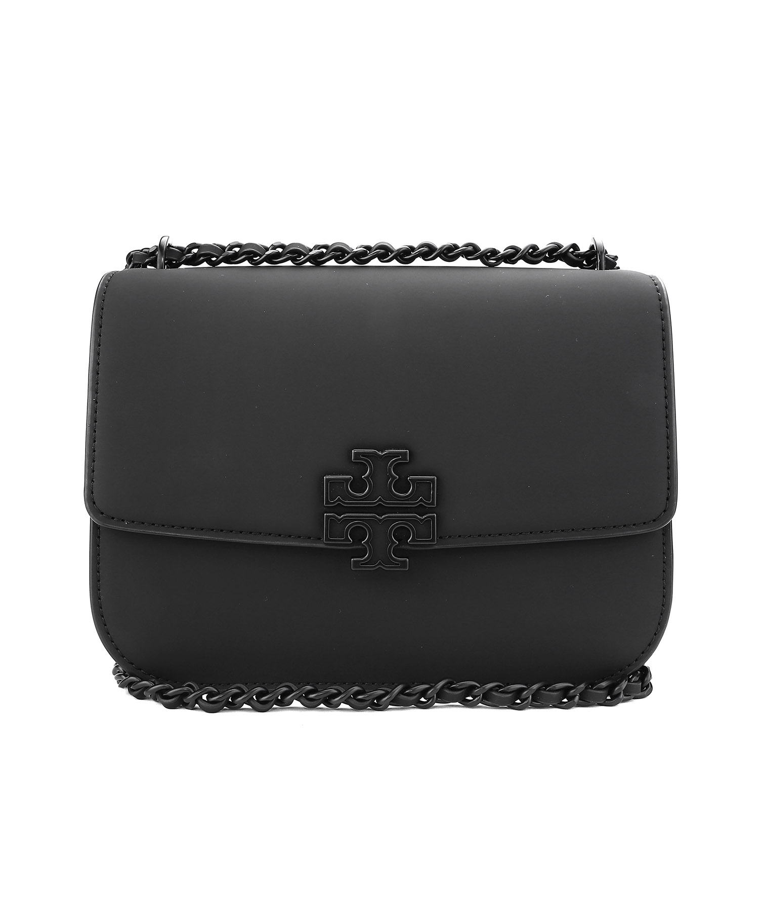 Tory Burch 黒 レザー ショルダーバッグ タッセル付き Tory Burch 黒 レザー ショルダーバッグ タッセル付き