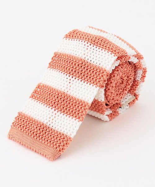 J.PRESS MENS(J．プレス　メンズ)/【J.PRESS KNIT TIE COLLECTION】ボーダー ニットネクタイ/ピンク系2