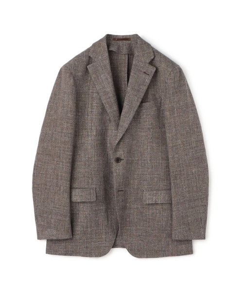 リネンウールコットン シングルブレステッド2Bジャケット 