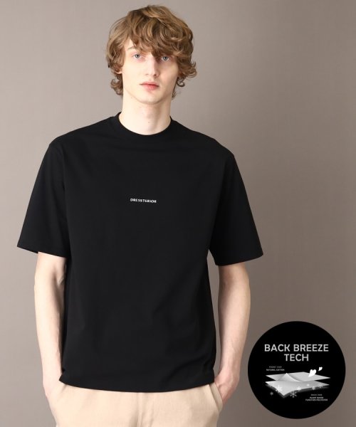 DRESSTERIOR(ドレステリア)/【Safari5月号掲載】【接触冷感／UVカット機能】BACK BREEZE TECH ロゴTシャツ/ブラック（019）