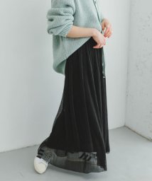 ITEMS URBANRESEARCH(アイテムズ アーバンリサーチ（レディース）)/ラメプリーツスカート/BLK