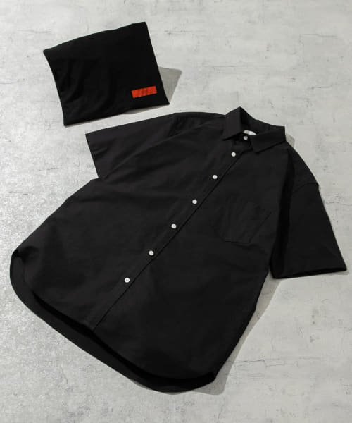 URBAN RESEARCH ROSSO(URBAN　RESEARCH　ROSSO（MEN）)/『抗菌/消臭』『XXLサイズあり』ハイパフォーマンスオックス半袖シャツ/BLACK