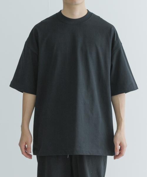 URBAN RESEARCH(アーバンリサーチ)/FITFOR　WIDE HALF SLEEVE T－SHIRTS/BLACK