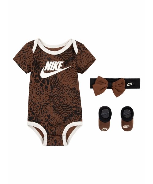 NIKE(NIKE)/ベビー(6－12M) セット商品 NIKE(ナイキ) NHG 3PK BS， HEADBAND， BOOTIE S/BROWN