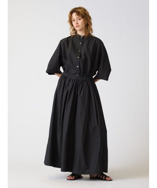 mizuiro ind フロントタックワイドギャザーパンツ 