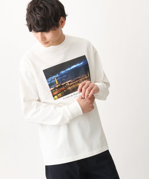 a.v.v (MEN)(アー・ヴェ・ヴェメンズ)/【フォトグラファーコラボ】ワイドシルエットロングTシャツ/ホワイト