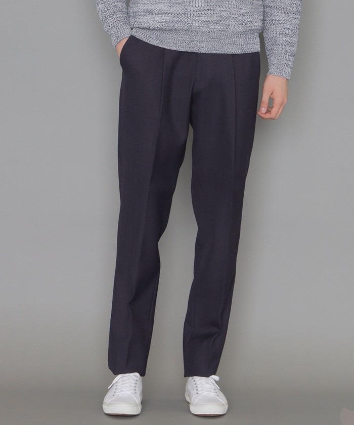New Adjustable Fit】強撚グレンチェックスラックス(505899623