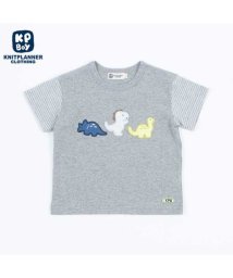 KP BOY(ケーピーボーイ)/KPBOY(ケーピーボーイ)恐竜モチーフの天竺半袖Tシャツ(80～90)/グレー