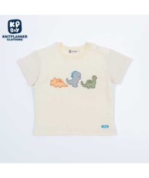 KP BOY(ケーピーボーイ)/KPBOY(ケーピーボーイ)恐竜モチーフの天竺半袖Tシャツ(80～90)/クリーム