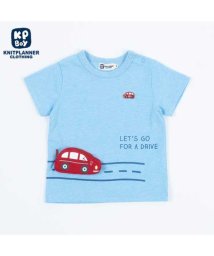 KP BOY(ケーピーボーイ)/KPBOY(ケーピーボーイ)車ポケット付きカラー杢半袖Tシャツ(80～90)/ブルー