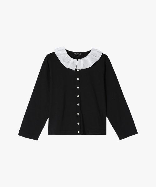 agnes b. GIRLS(アニエスベー　ガールズ)/J000 E CARDIGAN キッズ カーディガン/ブラック