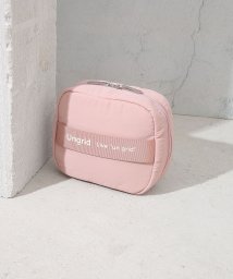 UNGRID bag(アングリッド　バッグ)/撥水ソフトナイロン ロゴテープ 多機能化粧ポーチ/PNK