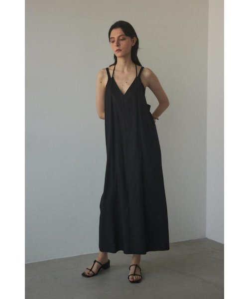 BLACK BY MOUSSY(ブラックバイマウジー)/straw strap long dress/BLK