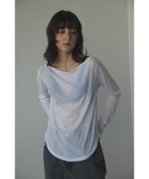 BLACK BY MOUSSY(ブラックバイマウジー)/boat neck sheer tops/WHT