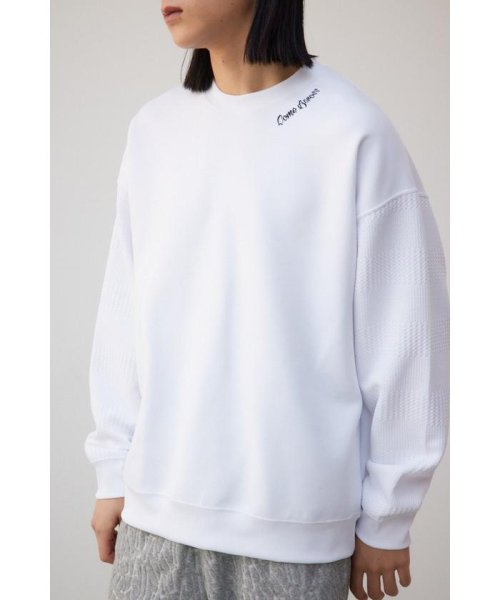 AZUL by moussy(アズールバイマウジー)/ダンボールスイッチングビッグトップス/WHT