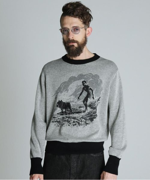 Schott(ショット)/50S LS KNIT SURF BULL/サーフブル ニット/ブラック