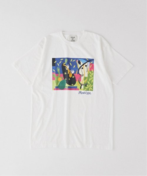 EDIFICE(エディフィス)/【MATISSE / マティス】別注  アートプリント  Tシャツ/ホワイトA