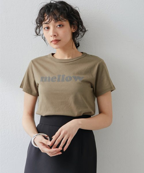 Whim Gazette(ウィムガゼット)/mellow Tシャツ/カーキ