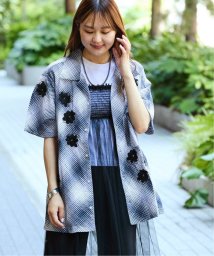 JOINT WORKS(ジョイントワークス)/【NOMA t.d. / ノーマティーディー】 Hand Embroidery Ombre Plaid SS/ネイビー