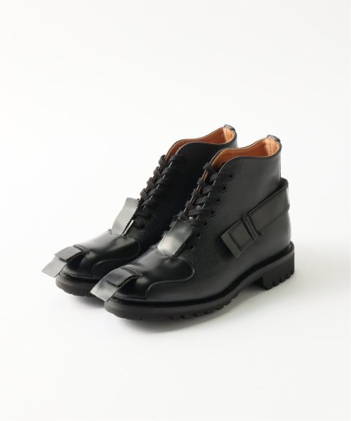 EDIFICE(エディフィス)/【JOHN MOORE / ジョンムーア】TOE STRAP BOOTS/ブラック