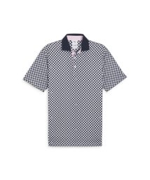 PUMA(プーマ)/メンズ ゴルフ PUMA x ARNOLD PALMER MATTR チェッカード 半袖 ポロシャツ/WHITEGLOW-DEEPNAVY