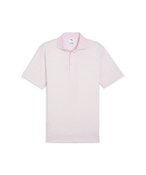 PUMA(プーマ)/メンズ ゴルフ PUMA x ARNOLD PALMER MATTR チェッカード 半袖 ポロシャツ/WHITEGLOW-PALEPINK
