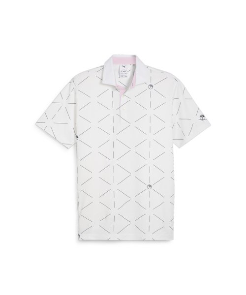 PUMA(プーマ)/メンズ ゴルフ PUMA x ARNOLD PALMER ゲオ 半袖 ポロシャツ/WHITEGLOW-DEEPNAVY