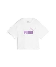 PUMA(プーマ)/キッズ ガールズ ロゴ クロップド 半袖 Tシャツ 120－160cm/PUMAWHITE-PRINT