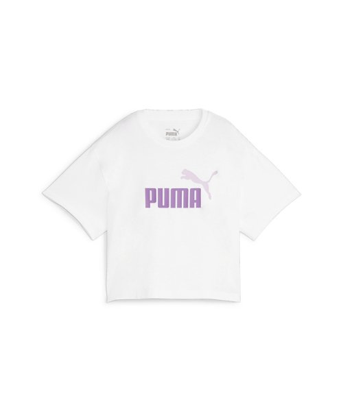 PUMA(PUMA)/キッズ ガールズ ロゴ クロップド 半袖 Tシャツ 120－160cm/PUMAWHITE-PRINT