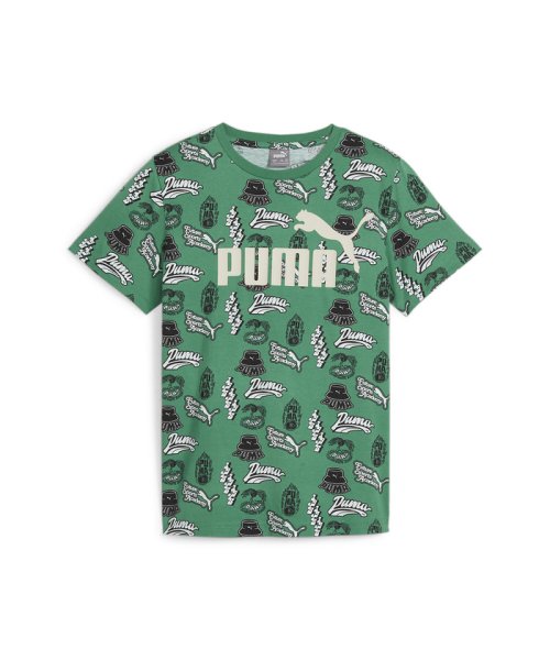 PUMA(PUMA)/キッズ ボーイズ ESSプラス MID 90s AOP 半袖 Tシャツ 120－160cm/ARCHIVEGREEN