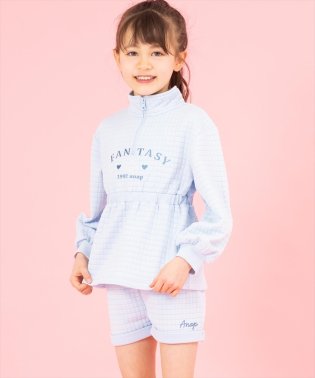 ANAP KIDS/ぽこぽこ ハーフジップ + ショート パンツ セット/505986531