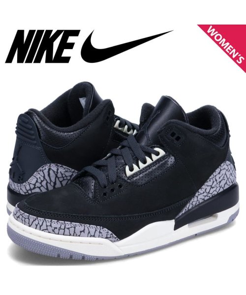 NIKE(ナイキ)/NIKE WMNS AIR JORDAN 3 RETRO ナイキ エアジョーダン3 レトロ スニーカー レディース ブラック 黒 CK9246－001/その他