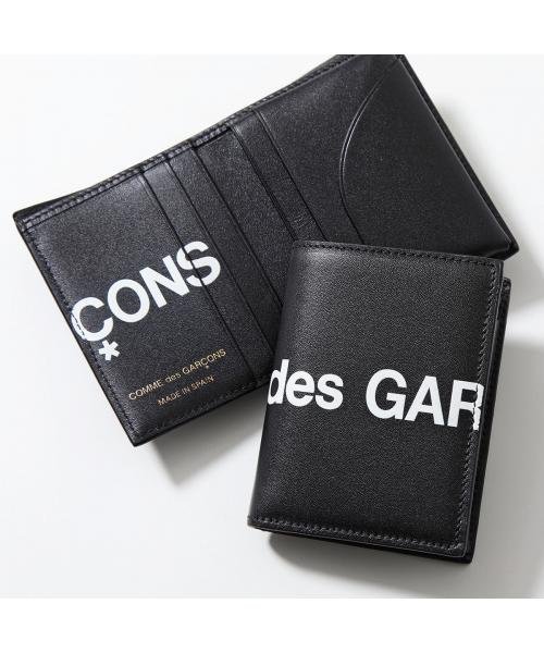 COMME des GARCONS(コムデギャルソン)/COMME DES GARCONS 二つ折り財布 SA0641HL HUGE LOGO/ブラック