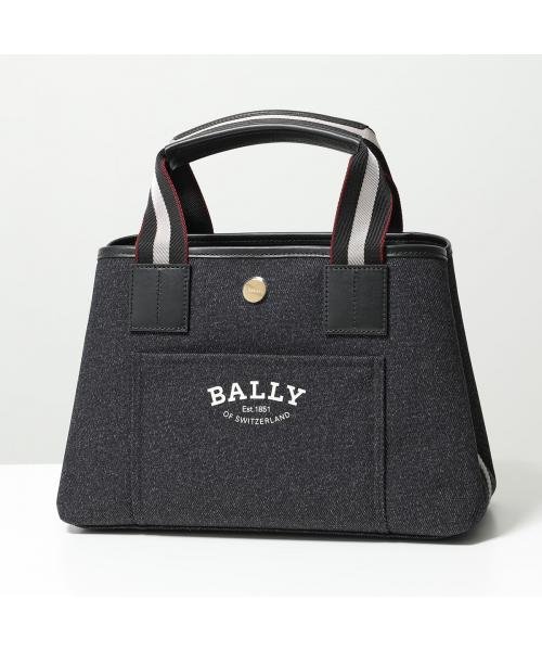 BALLY(バリー)/BALLY トートバッグ DRYVALIA TOTE M ロゴ ストライプ/ブラック