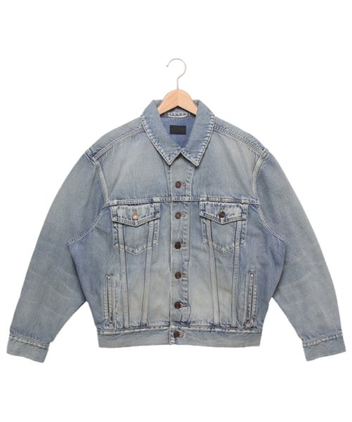 サンローランパリ ジャケット ブルー レディース SAINT LAURENT PARIS  