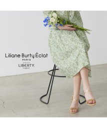 Liliane Burty ECLAT(リリアンビューティエクラ)/【S・Mサイズ】リバティガーデンプリント　スカート［セットアップ可］/ライトグリーン