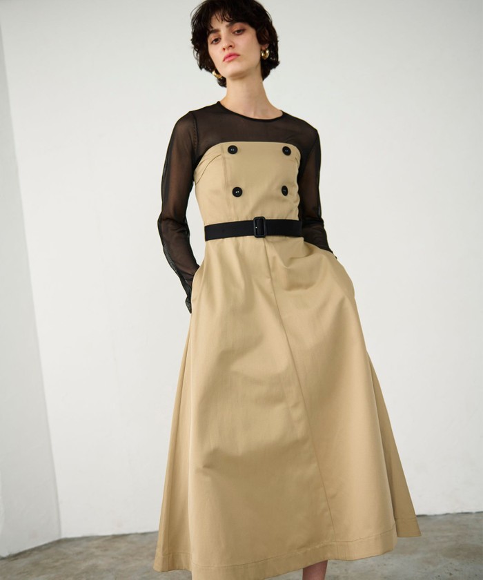 GRACECONTINENTAL トレンチジャンパースカート ベージュ 38 GRACECONTINENTAL トレンチジャンパースカート ベージュ 38