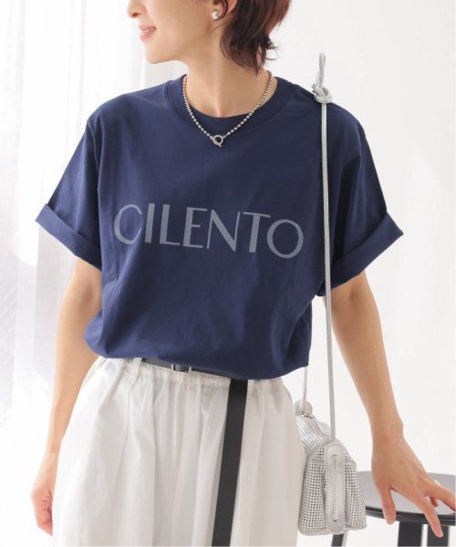 JOURNAL STANDARD relume(ジャーナルスタンダード　レリューム)/クリアコットンロゴプリントTEE/ネイビー