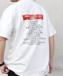 SHIPS any MEN(シップス　エニィ　メン)/【SHIPS any別注】La Hutte: ワンポイント ロゴ / バックプリント デザイン Tシャツ◇/ホワイト