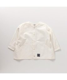 BREEZE(ブリーズ)/ノーカラーシャツジャケット/オフホワイト
