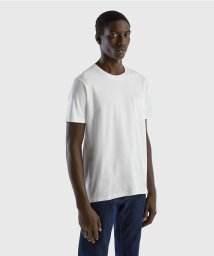 BENETTON (mens)(ベネトン（メンズ）)/クルーネック胸ポケット半袖Tシャツ・カットソー/ホワイト